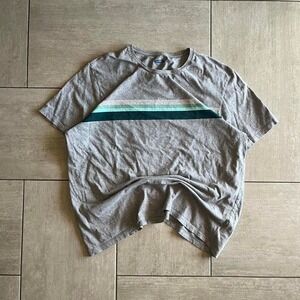 Old Navy grey striped tee with tie detail